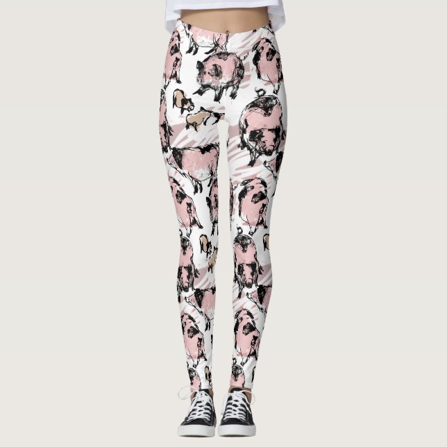 Chinesisches Schweinejahr 2019 Ursprüngliche zeich Leggings (Vorderseite)