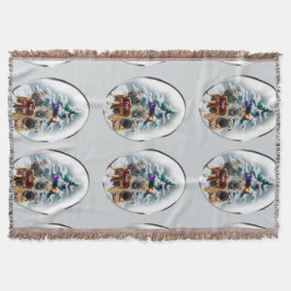 Chinesisches Shar-Pei-Weihnachtsfest Decke