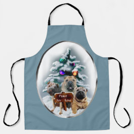 Chinesisches Shar-Pei-Weihnachtsfest Schürze