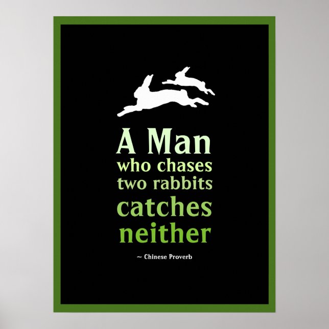 Chinesisches Sprichwort Poster (Vorne)