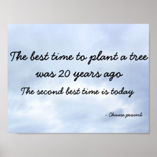 Chinesisches Sprichwort Poster