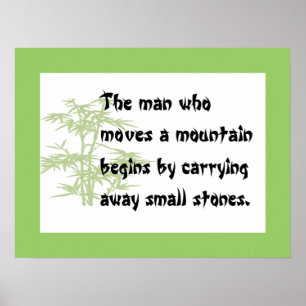 Chinesisches Sprichwort Poster