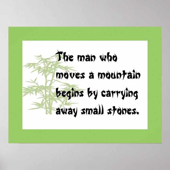 Chinesisches Sprichwort Poster (Vorne)