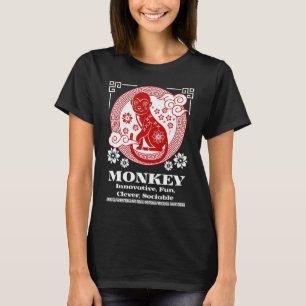 Chinesisches Sternzeichen Affe Persönlichkeit T-Shirt