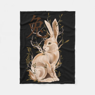 Chinesisches Sternzeichen Jahr des Hasen Tierkreis Fleecedecke