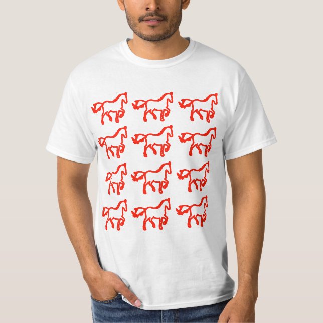 Chinesisches Sternzeichen Pferd Galaxy T-Shirt (Vorderseite)