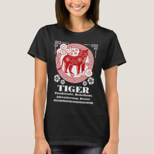 Chinesisches Sternzeichen Tiger Persönlichkeit T-Shirt