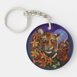 Chinesisches Tierjahr des Tiger 2022 Neue Kunst Schlüsselanhänger