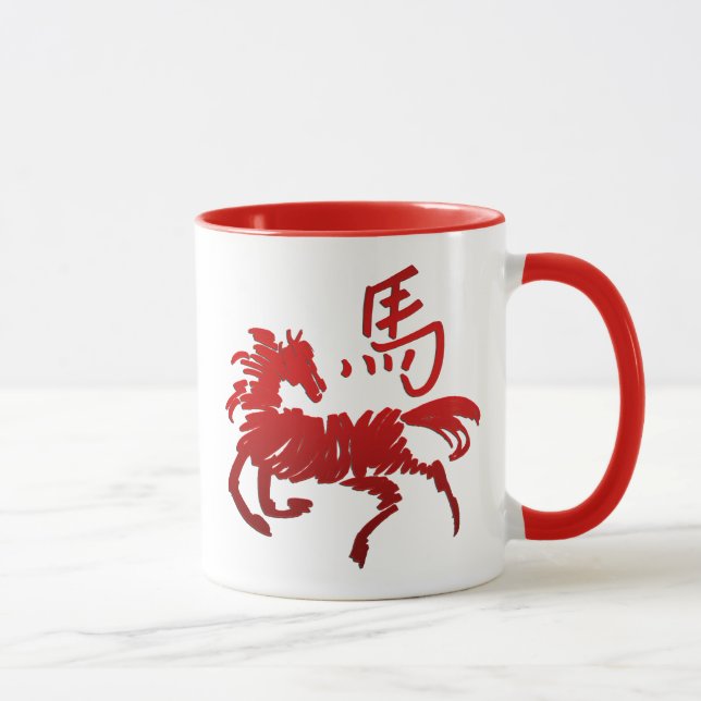 Chinesisches Tierkreis-Pferd Tasse (Rechts)