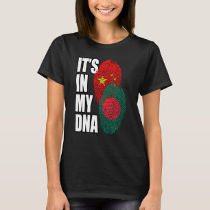 Chinesisches und Bangladesch-Mix-DNA-Flaggengebiet T-Shirt