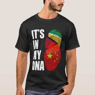 Chinesisches und guyanisches DNA-Flag Heritage T-Shirt