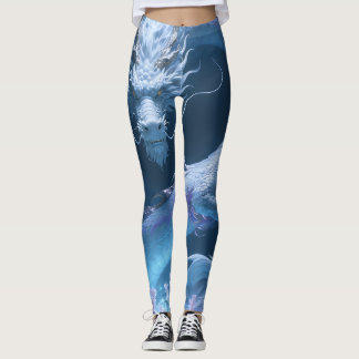 Chinesisches Wasserdrache-Kunst-Fantasie-Design mi Leggings