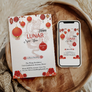 Chinesisches weißes Gold Happy Montag Neujahr der  Feiertagskarte