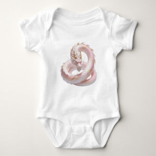 Chinesisches Weißgold-Drache Kunst Fantasy-Design  Baby Strampler