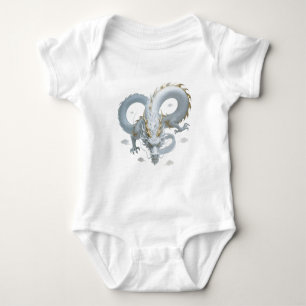 Chinesisches Weißgold-Drache-Kunst-Fantasy-Design Baby Strampler