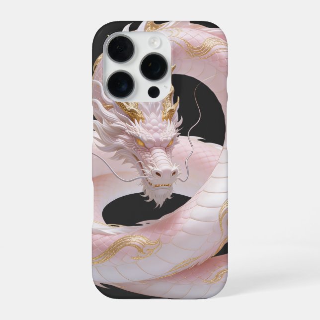 Chinesisches Weißgold-Drache Kunst Fantasy-Design  iPhone Hülle (Rückseite)
