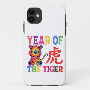 Chinesisches Zodiac - Jahr des Tigers in Regenboge Case-Mate iPhone Hülle