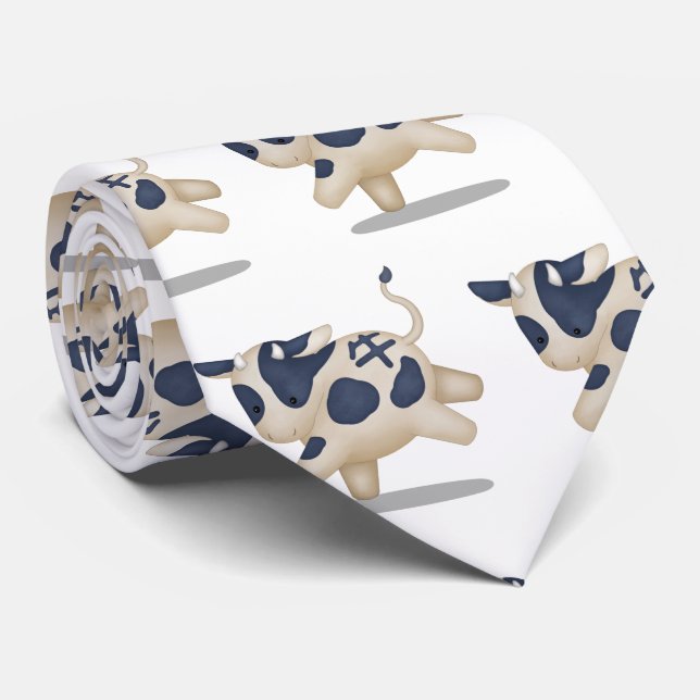 Chinesisches Zodiac Ox Niedlich Astrologie Zeichen Krawatte (Gerollt)