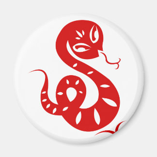 CHINESISCHES ZODIAC PAPERCUT SNAKE ILLUSTRIERTES S MAGNET