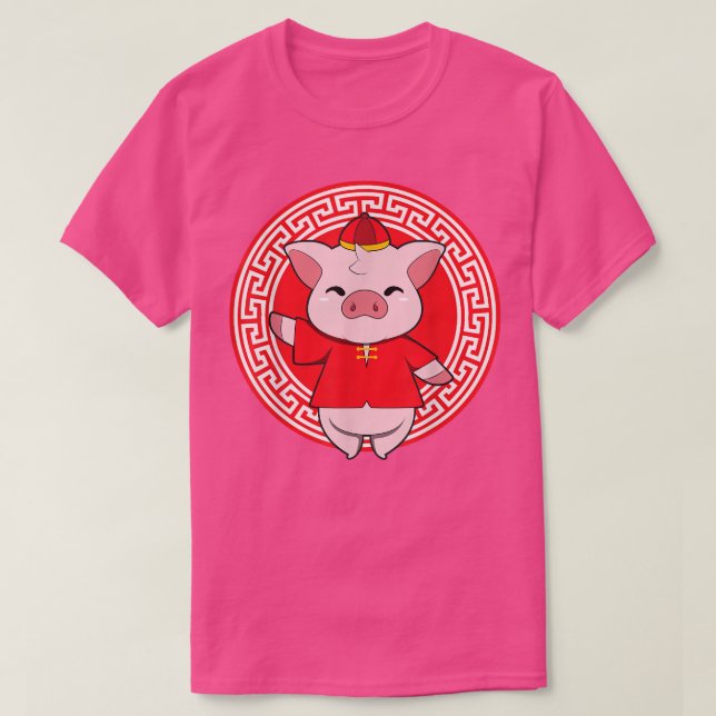Chinesisches Zodiac-Schwein 422 T-Shirt (Design vorne)