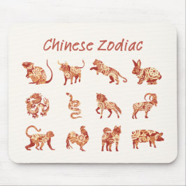 Chinesisches Zodiac-Tierzeichen Mousepad