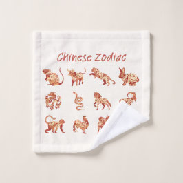 Chinesisches Zodiac-Tierzeichen Waschlappen