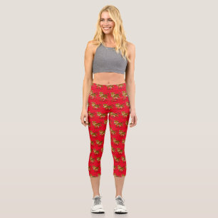 Chinesisches Zodiac Tiger Niedlich Astrologie-Zeic Capri Leggings