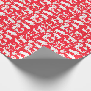 Chinesisches Zodiac-Wrapping-Papier Geschenkpapier