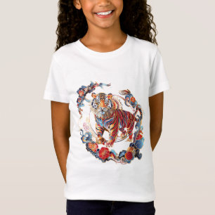 Chinesisches Zodiaca - Zieriger mit floralen Pat T-Shirt