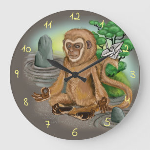 Chinesisches Zodiaka-Jahr des Affen Große Wanduhr