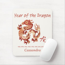 Chinesisches Zodiaka-Jahr des Drachentierzeichens Mousepad
