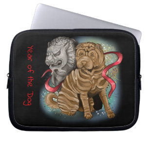 Chinesisches Zodiaka-Jahr des Hundes Laptopschutzhülle