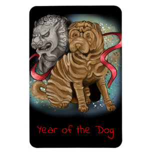Chinesisches Zodiaka-Jahr des Hundes Magnet