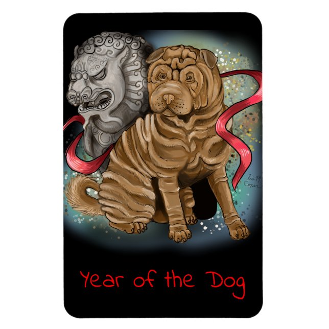 Chinesisches Zodiaka-Jahr des Hundes Magnet (Vertikal)