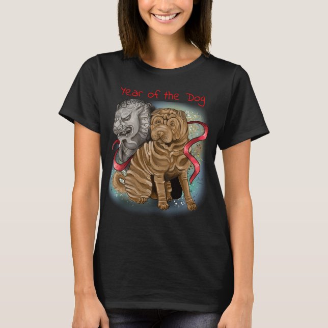 Chinesisches Zodiaka-Jahr des Hundes-T - Shirt (Vorderseite)