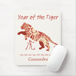 Chinesisches Zodiaka-Jahr des Tiger-Tierzeichens Mousepad