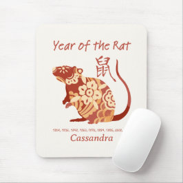 Chinesisches Zodiakjahr des Rattentierzeichens Mousepad