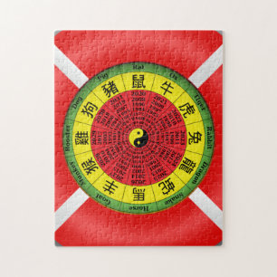 Chinesisches Zodiakrädchen Puzzle