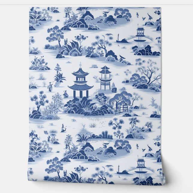 Chinesoire,Vintag,antike,Songbird,Peony,Cherry Tapete (Abrollen)