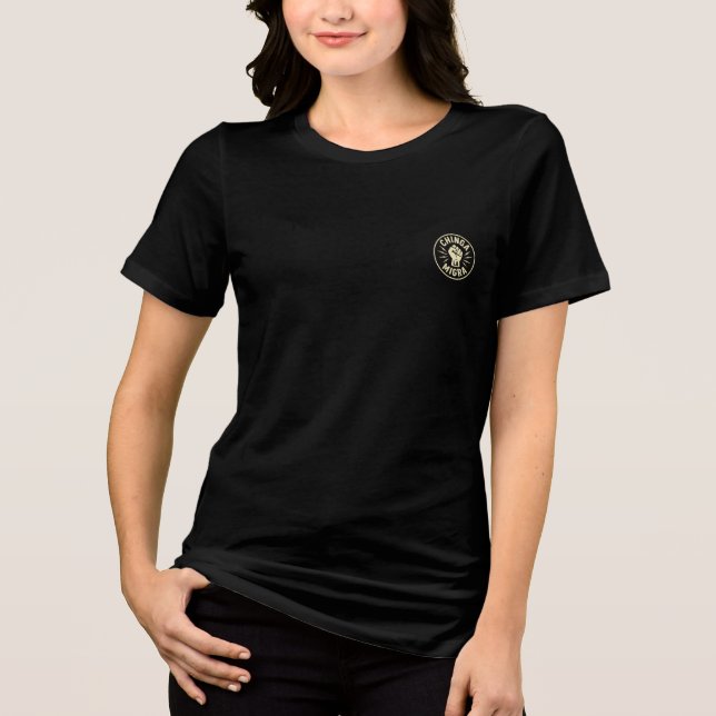 Chinga La Migra - Anti Eis Tri-Blend Shirt (Vorderseite)