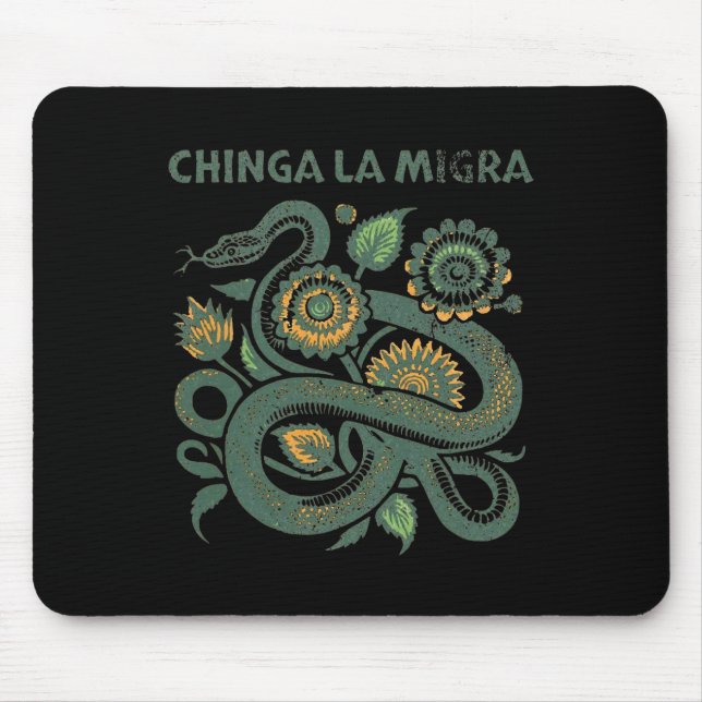 Chinga La Migra Anti Trump Ice Out  Mousepad (Vorne)