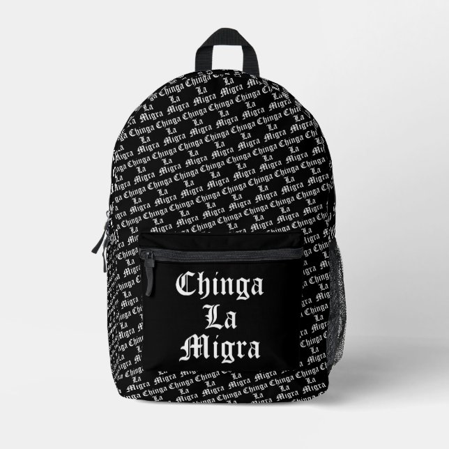 Chinga LA Migra Bedruckter Rucksack (Vorderseite)