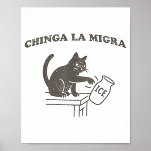 Chinga La Migra Einwanderung Abschaffen Eis Lustig Poster