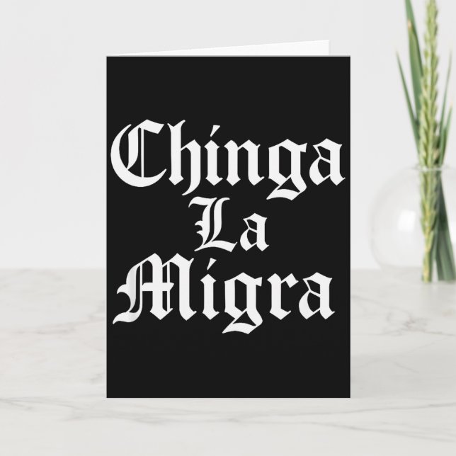 Chinga La Migra Eis widerstehen  Karte (Vorderseite)