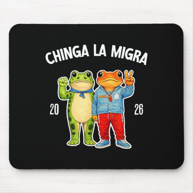 Chinga la migra funny frog protest graphic  mousepad (Vorne)