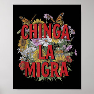 Chinga La Migra Männer Frauen 8645 Abschaffen Eis Poster