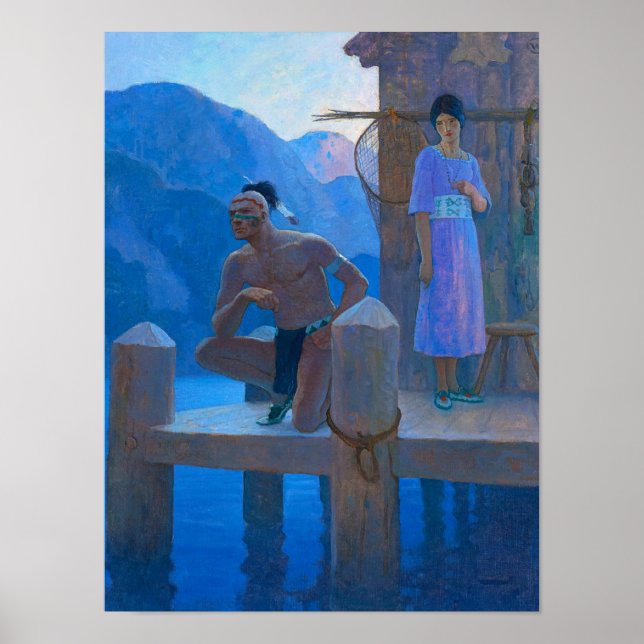 Chingachgook von Newell Convers Wyeth Poster (Vorne)