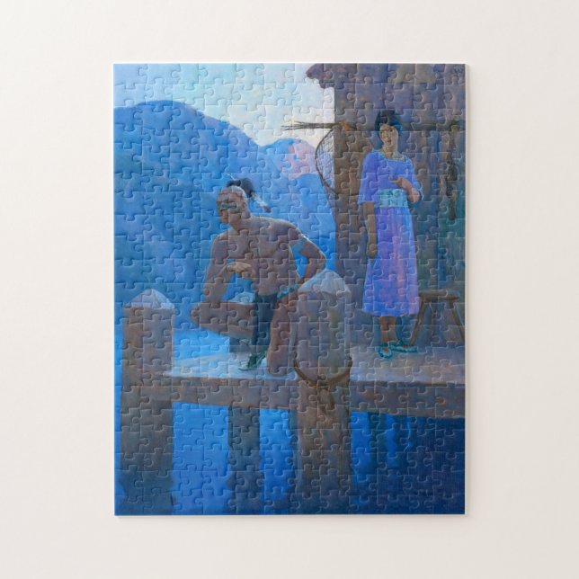 Chingachgook von Newell Convers Wyeth Puzzle (Vertikal)