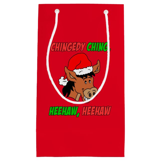 Chingedy Ching Hew Haw Italiener WeihnachtsDonkey Kleine Geschenktüte (Vorderseite)