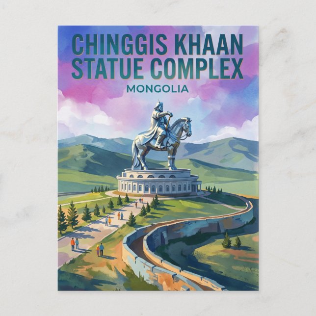 Chinggis Khaan Statuenkomplex Mongolei Postkarte (Vorderseite)